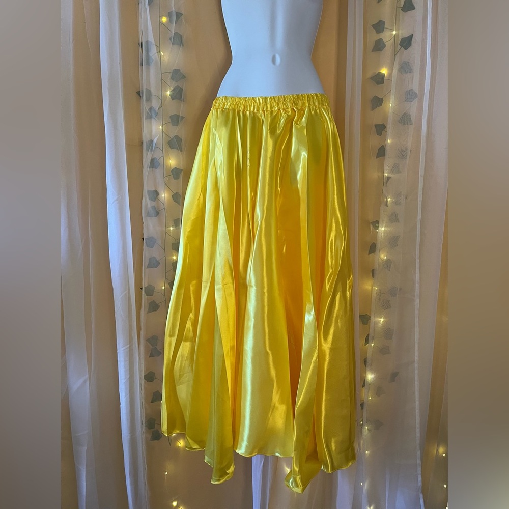 Yellow Silk Skirt
